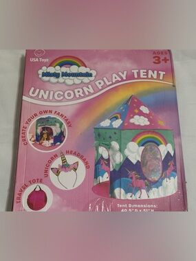Pink Unicorn Play Tent - Kids' Imaginative Playhouse